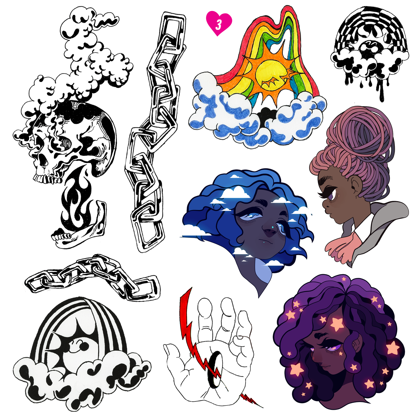 Osi Okoro - Kiss Cut Sticker Sheets